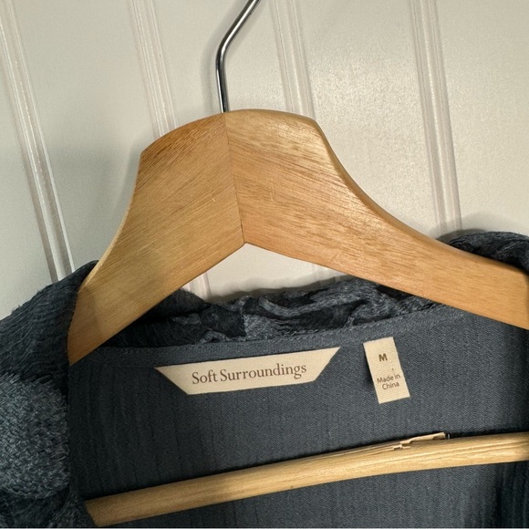 Soft Surroundings Top Medium Ava Tunic Floral Cowl Neck Casual - Picture 3 of 6